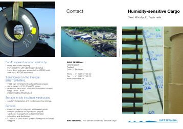 Humidity-sensitive Cargo - Birs Terminal AG