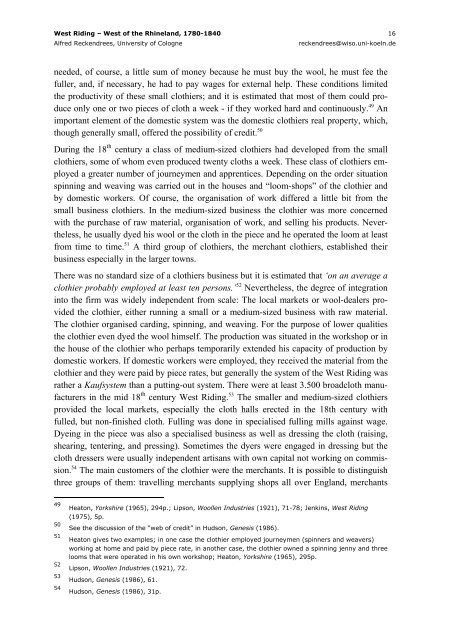 West Riding – Western Rhineprovince, 1790-1840: Diverse Paths to ...