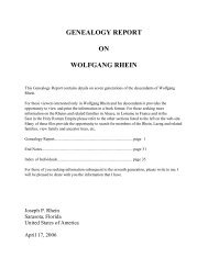 Family Tree Maker - Rhein And Laeng Of Herrlisheim