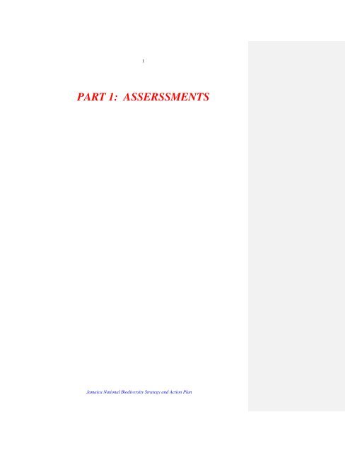 PART 1: ASSERSSMENTS - Jamaica Clearing-House Mechanism