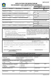 Hqp -hlf -047 application for moratorium on housing - Pag-IBIG