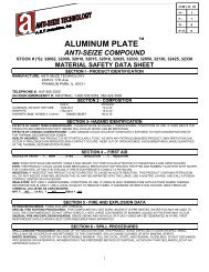 aluminum plate™ anti-seize compound - Anti-Seize Technology