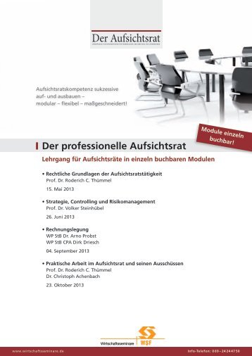 Der Aufsichtsrat - WSF Wirtschaftsseminare