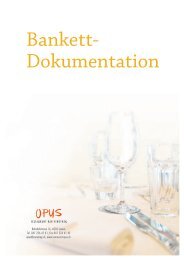 Bankettdokumentation PDF - Restaurant Opus