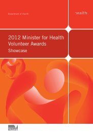 2012 Minister for Health Volunteer Awards - health.vic.gov.au