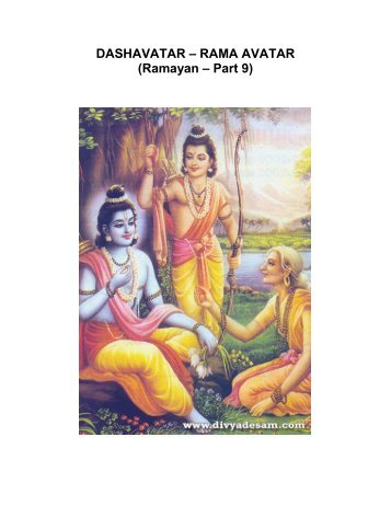 DASHAVATAR – RAMA AVATAR (Ramayan – Part 9)