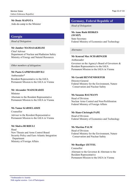 List of Participants - IAEA