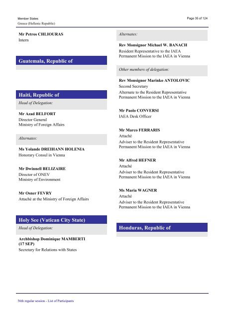 List of Participants - IAEA