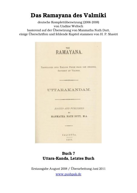 PDF 1.6MB - Das Ramayana des Valmiki - Pushpak