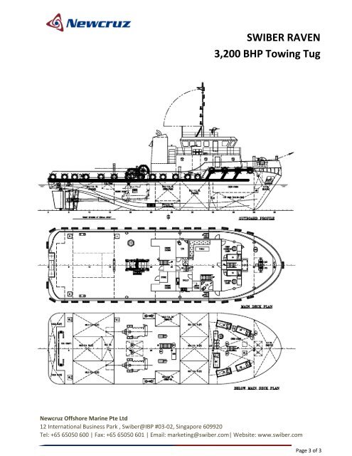 SWIBER RAVEN 3,200 BHP Towing Tug - Swiber Holdings Limited