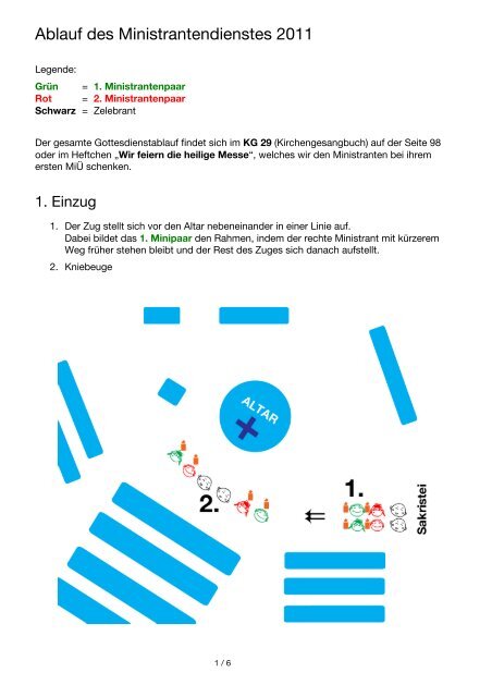 Ablauf des Ministrantendienstes 2011 - Lebensgarten