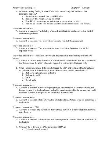 Ap biology chapter 14 homework answers