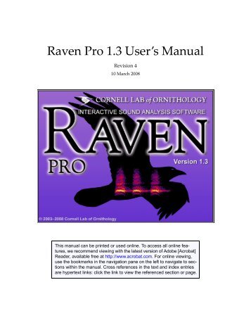 Raven Pro 1.3 User's Manual - College of Computer, Mathematical ...