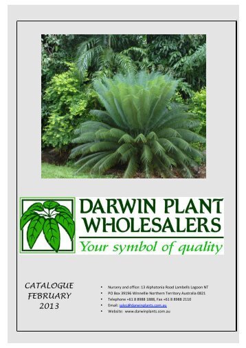 CATALOGUE FEBRUARY 2013 - Darwin Plant Wholesaler