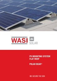 PV MOUNTING SYSTEM FLAT ROOF POLAR BEAR® - wasi.de