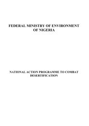 FEDERAL MINISTRY OF ENVIRONMENT OF NIGERIA - UNCCD