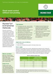 Ronstar Turf & Ornamental Herbicide. - Bayer CropScience