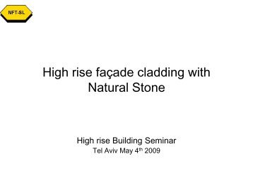 High rise façade cladding with Natural Stone