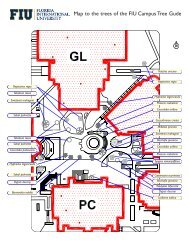 Map to the trees of the FIU Campus Tree Gude