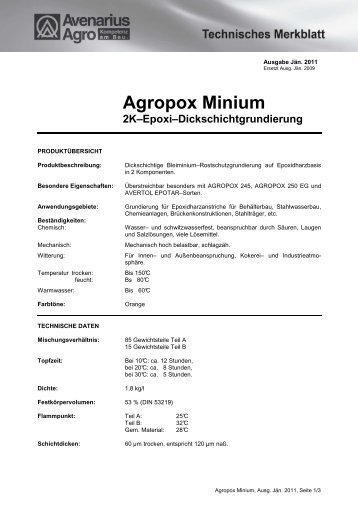 Agropox Minium - Avenarius-Agro