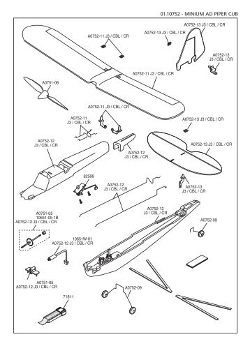 01.10752 - MINIUM AD PIPER CUB - Kyosho