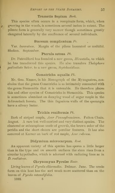 Annual Report of the State Botanist 1892 - MykoWeb