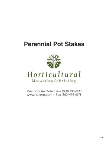 Perennial Pot Stakes - Horticultural Printers