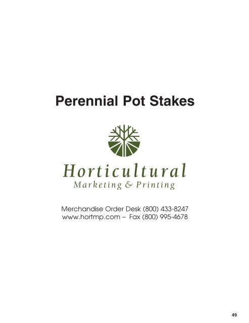 Perennial Pot Stakes - Horticultural Printers