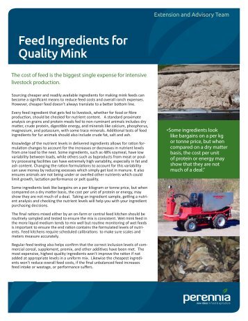 Feed Ingredients For Quality Mink.pdf - Perennia