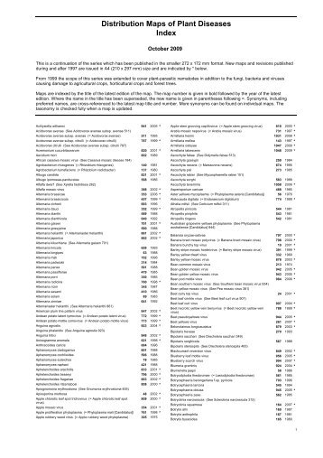 to Distribution Maps of Plant Diseases - CABI