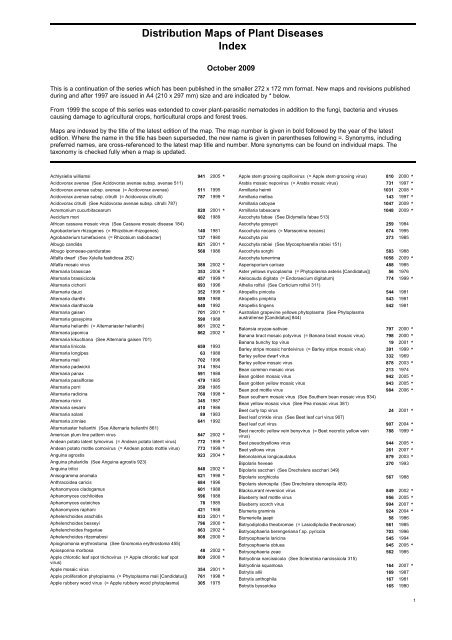 to Distribution Maps of Plant Diseases - CABI