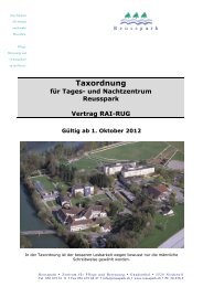 Taxordnung für Tages- und Nachtzentrum Reusspark Vertrag RAI ...