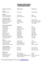 Checklist of Birds sighted at IIT Kanpur Campus