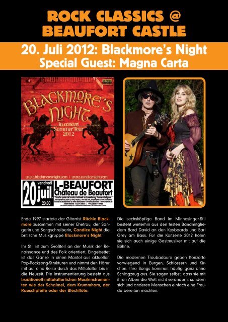 ROCK CLASSICS @ BEAUFORT CASTLE