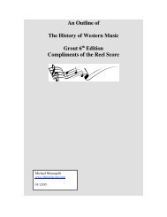 An Outline of The History of Western Music Grout ... - The Reel Score