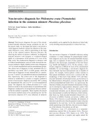 Non-invasive diagnosis for Philometra ovata (Nematoda ... - Joensuu