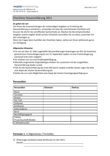 Checkliste Steuererklärung 2011.PDF