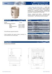Data 3” Hyper Tank Vent Relief Valve - Fort Vale Engineering