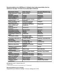 Recommandation de la SSPM pour l'utilisation des huiles ... - SMGP