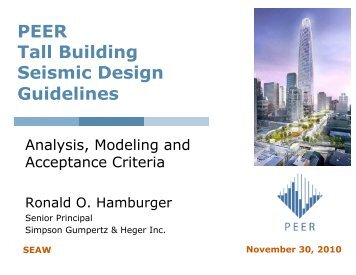 PEER Tall Building Seismic Design Guidelines