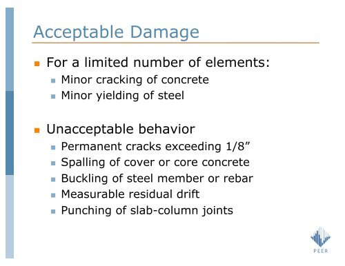 PEER Tall Building Seismic Design Guidelines