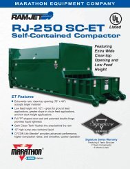 RJ-250 SC-ET RJ-250 SC-ET - Marathon Equipment Company