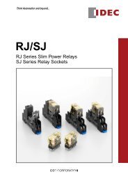 RJ Series Slim Power Relays SJ Series Relay Sockets - Idec ...