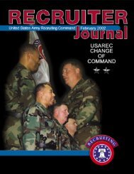 Feb RJ - USAREC - U.S. Army
