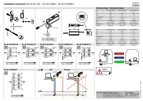 RJ 45 S-ISDN... - OBO Bettermann