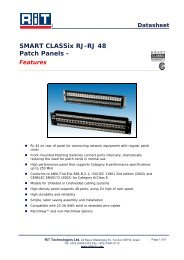 SMART CLASSix RJ-RJ 48 Patch Panels - - RiT Technologies Ltd.