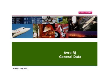 Avro RJ General Data - Regional-Services.com