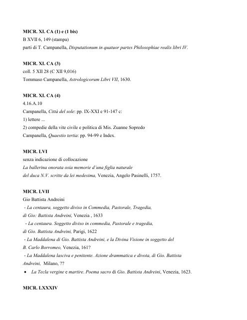 elenco - Diras - Università degli Studi di Genova