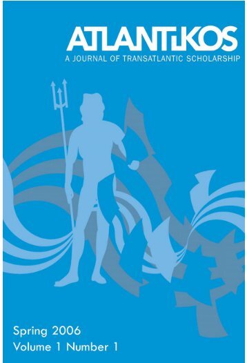 Atlantikos: A Journal of Transatlantic Scholarship - Dr. Mason's ...