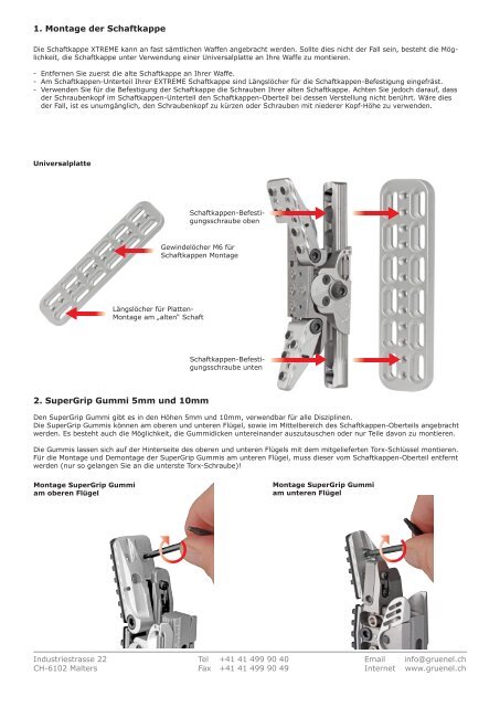 Manual Schaftkappe XT